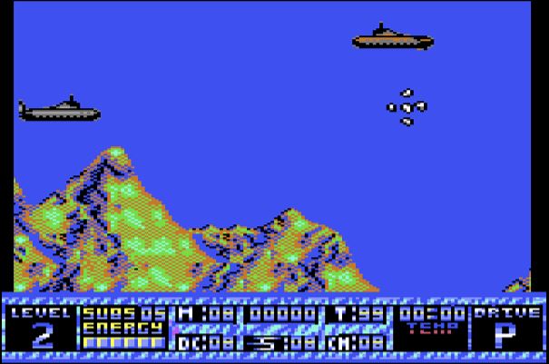 The Hunt for Red October - Commodore 64 game screenshot (1990) by Grandslam